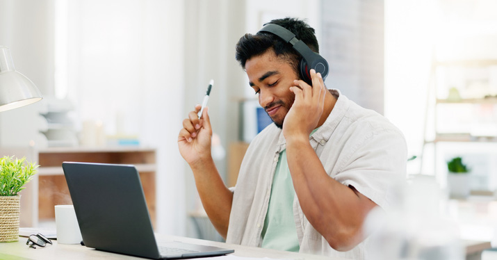 music lover discovering new music